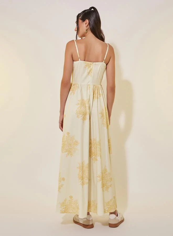 تايك تو Floral Print Dress