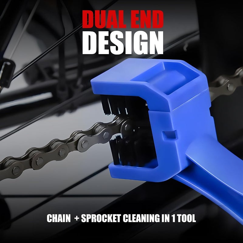 Autofy Universal Motorcycle/Cycle Chain Cleaner Brush for Bikes with Soft & Long Bristles Ideal for Cleaning Cycle/Bike Chains (Sky Blue) Gulf climate upgraded quality - Image 3