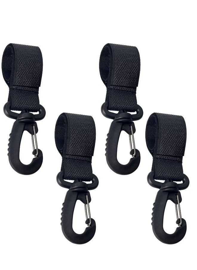 Generic - KASTWAVE Buggy Clips 4Pcs ABS Stroller Hooks, Carabiner Hook, Stroller Organizer Hook Clip, Convenient Stroller Accessories Bag Hooks for Hanging Diaper Bags Purse 360-degree Rotation - Image 1