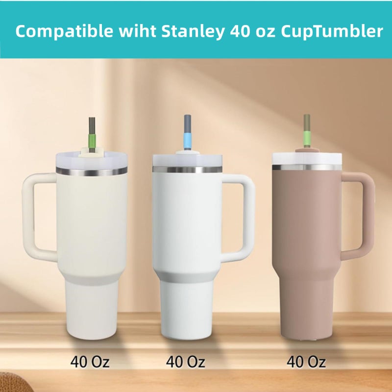 NCYOEW Replacement Straws for Owala 40oz Tumbler Stainless Steel Triple Layer Insulated Travel Tumbler, Pack of 6 - Image 3