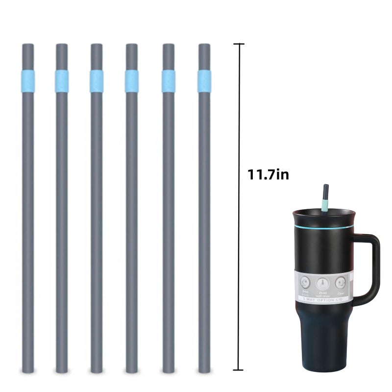 NCYOEW Replacement Straws for Owala 40oz Tumbler Stainless Steel Triple Layer Insulated Travel Tumbler, Pack of 6 - Image 4