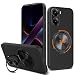 Nijiadi Compatible for Xiaomi Poco X7 Pro 5G Redmi Turbo 4 5G Phone Case 360 Rotatable Ring Holder KickstandStand Silicone TPU Shockproof Protective Cover Case for Xiaomi Poco X7 Pro 5G 2025 Black - Image 2