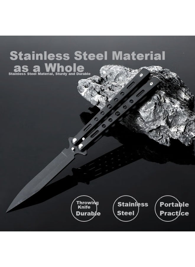 Gedun Butterfly Knife, Folding Knife, Csgo Unsharpened Self-defense Practice, Stainless Steel Acrobatic Training Knife, Swinging Curved Straight Knife - Image 2
