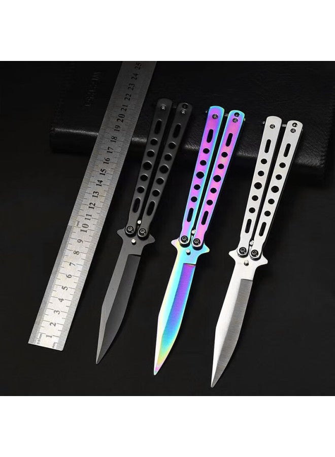 Gedun Butterfly Knife, Folding Knife, Csgo Unsharpened Self-defense Practice, Stainless Steel Acrobatic Training Knife, Swinging Curved Straight Knife - Image 3