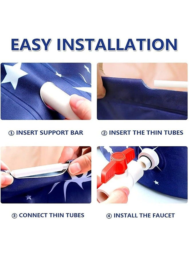 Portable Folding Bathtub,Thick Plastic Folding Bathtub for Adults Ideal Choice for Separate Home Bathroom Spa Bathtub Hot Water Bath Ice Bath - Image 4