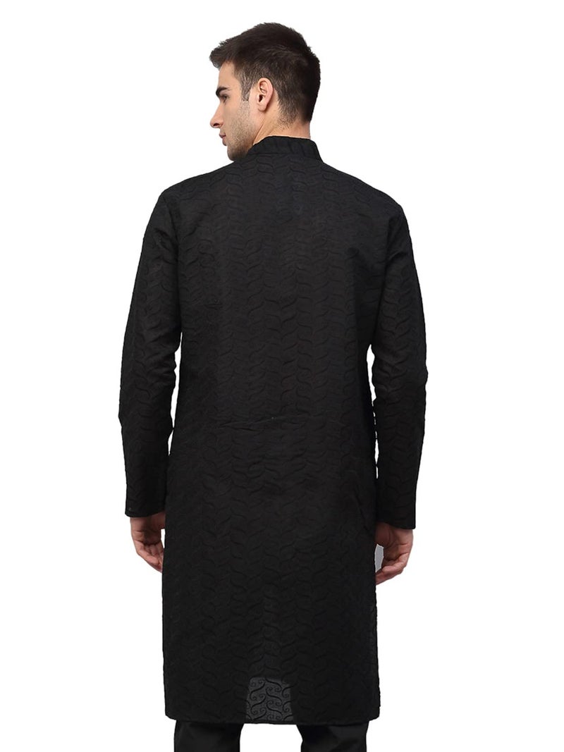 jompers قميص جومبرز للرجال من القطن الخالص مزين بتطريز مع ياقة ماندارين - Image 2