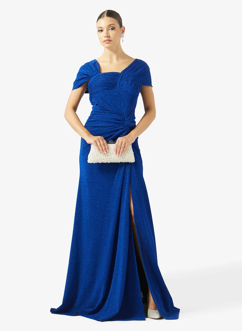 Akadia Fashion  PLEATED TOP INFINITY LAME DRESS for Women | Best Price UAE