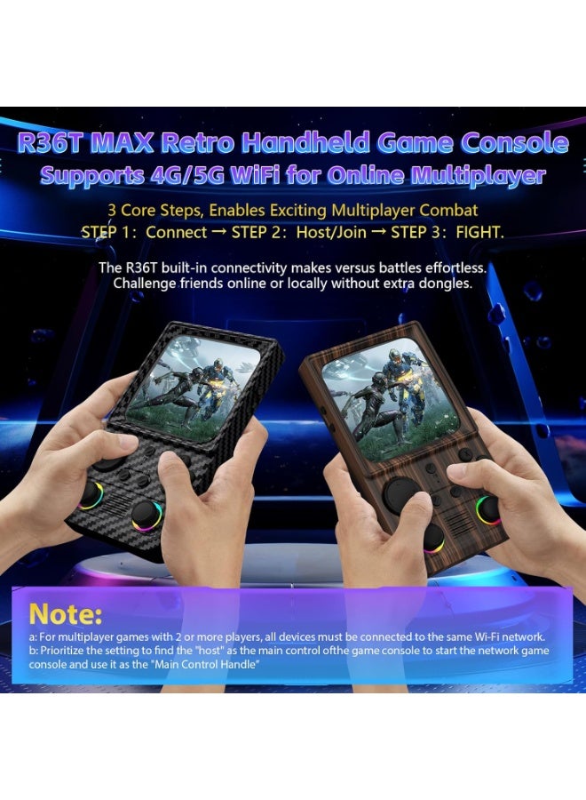 Tiger 3A Retro Handheld Game Console with 4 Inch IPS HD Screen, Built-In 64GB Memory, WiFi & OTG Support, Portable Mini Arcade Retro Gaming System, Compatible with Classic Games, Black - Image 4