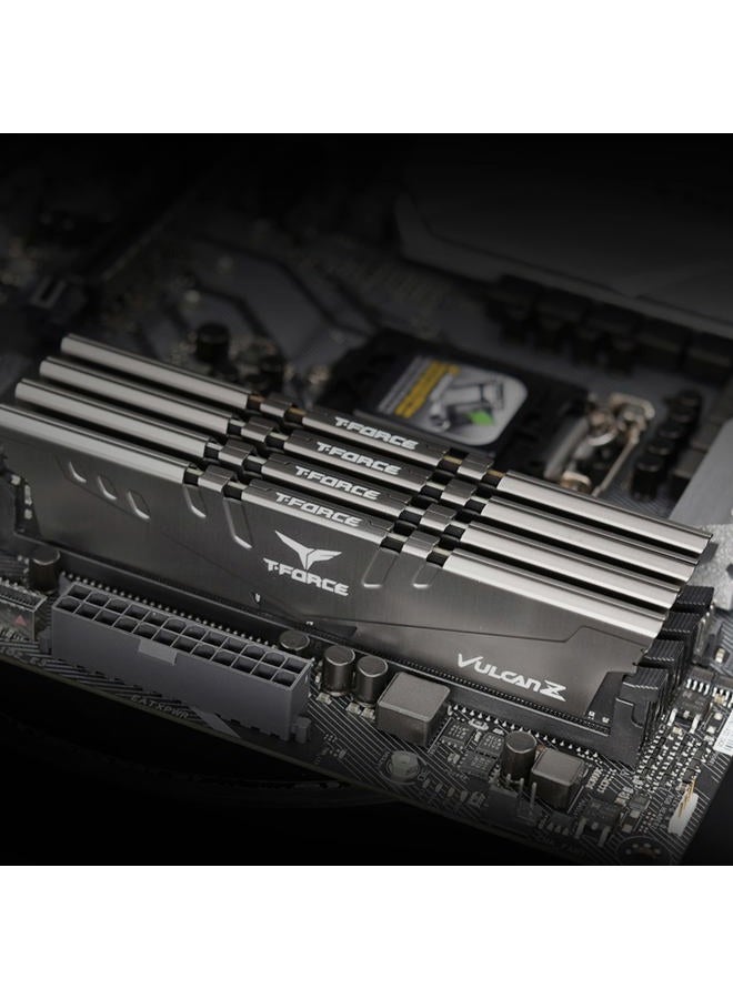 TeamGroup T-Force Vulcan Z DDR4 16GB Kit (2x8GB) 3200MHz (PC4-25600) CL16 Desktop Memory Module Ram (Gray) - TLZGD416G3200HC16CDC01 - Image 2