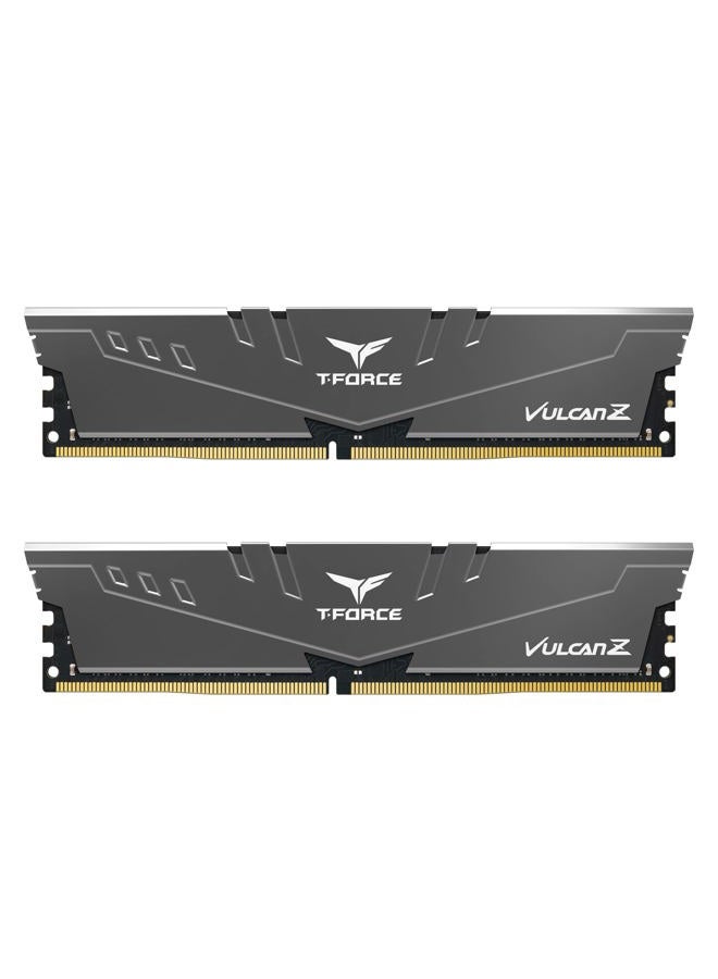 TeamGroup T-Force Vulcan Z DDR4 16GB Kit (2x8GB) 3200MHz (PC4-25600) CL16 Desktop Memory Module Ram (Gray) - TLZGD416G3200HC16CDC01 - Image 1