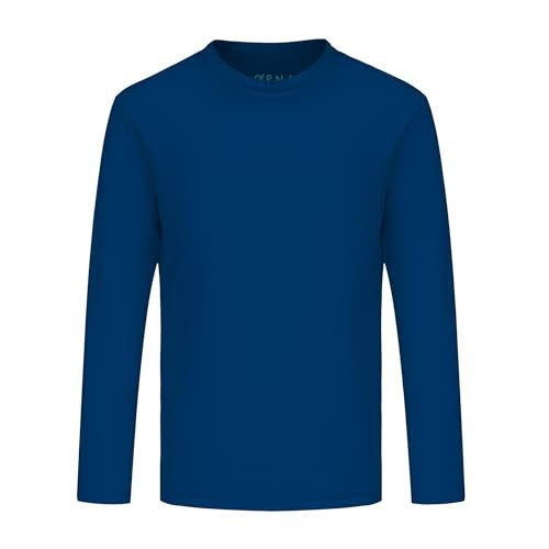 Opna Youth Athletic Performance Long Sleeve Shirts for Boys or Girls Moisture Wicking,Royal,Small - Image 1