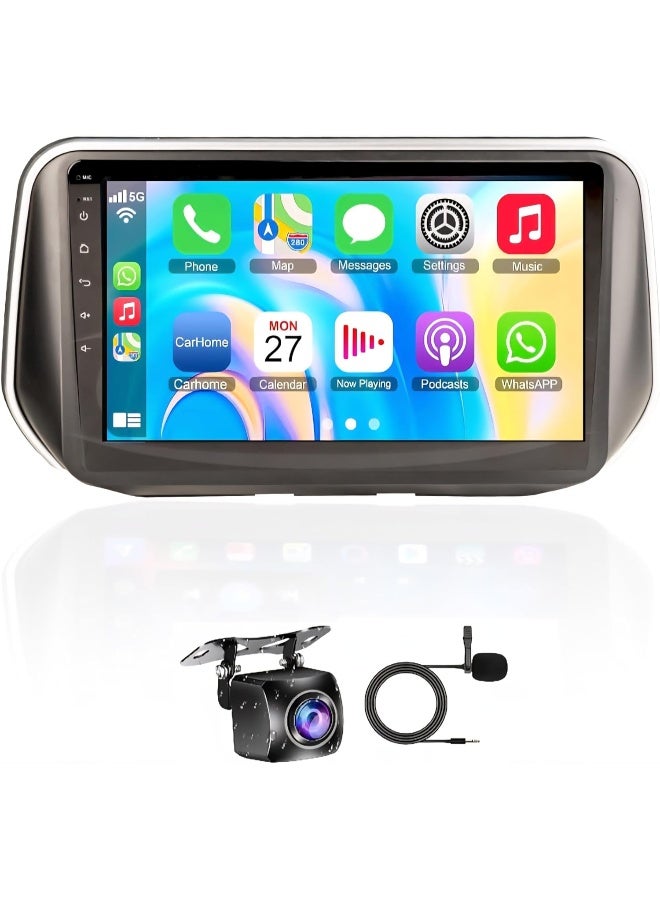 Vierex Android Car Stereo for Hyundai Santa Fe 2018-2023 | 8-Core 8+128GB Touchscreen with Wireless Apple CarPlay & Android Auto | GPS Navigation WiFi Bluetooth FM/AM DSP | AHD Backup Camera Included | Fast Boot Multimedia System - Image 1