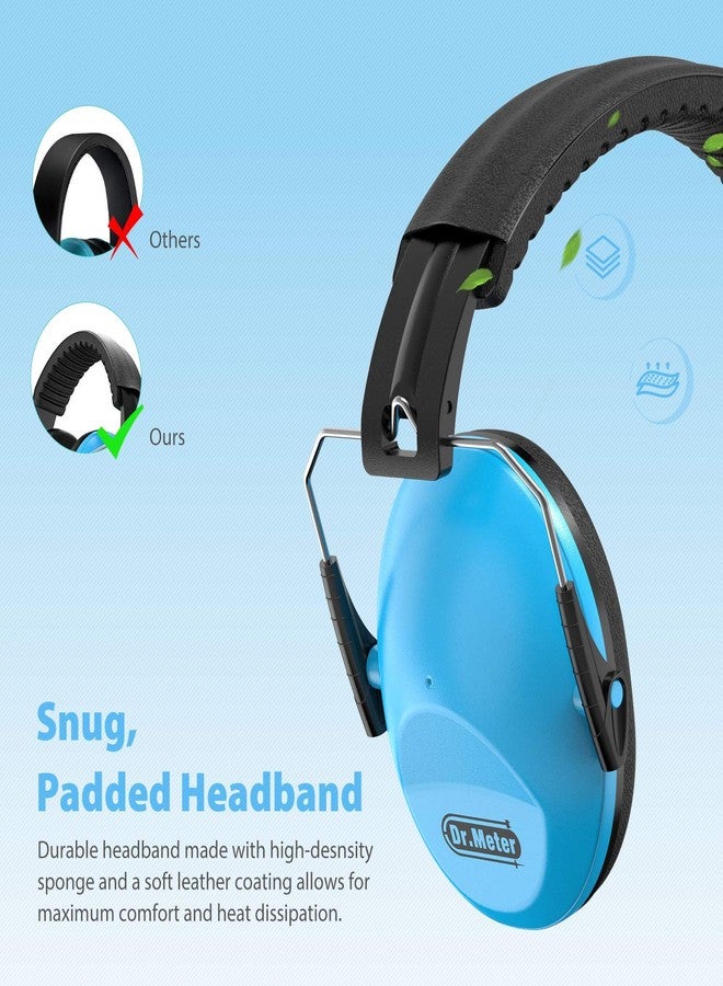 Dr.meter Ear Muffs for Noise Reduction: SNR27.4 Noise Cancelling Headphones for Autism with Adjustable Headband - Kids Ear Protection for Monster Jam, Fireworks, Concerts and Football Game - Blue - Image 3