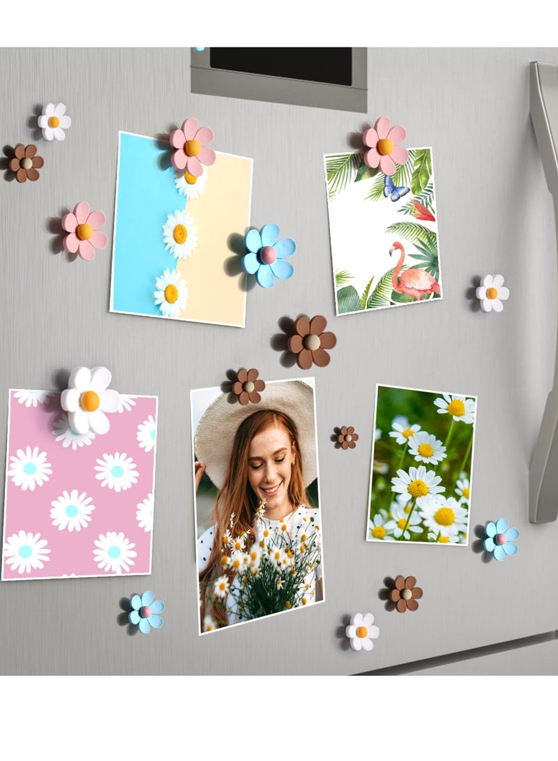 KASTWAVE Fridge Magnets, 25Pcs Mini Daisy Refrigerator Magnets Cute Magnets,  Magnetic Flower Decals, for Locker Whiteboards Home Office Decor, for Kitchen, Locker, Whiteboard, Home - Image 2