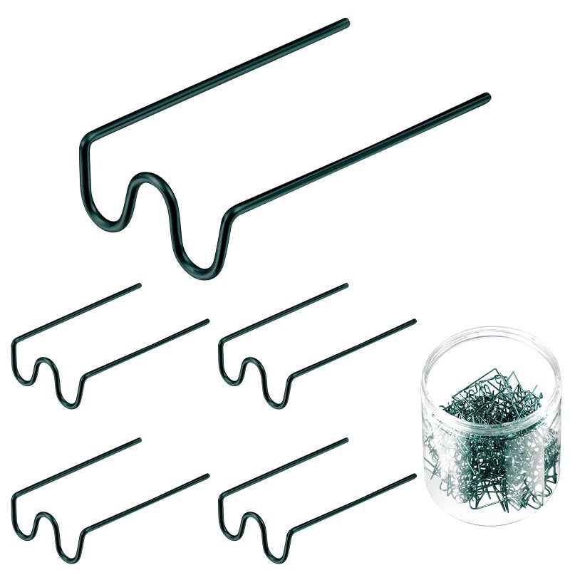 Hotop Hotop 120 Pcs Floral U Pins Plant Pins Floral Fern with Storage Box for Valentines Day Straw Wreath Fabric Bulk Flower Holiday Arrangements Craft Projects 125 InchGreen
