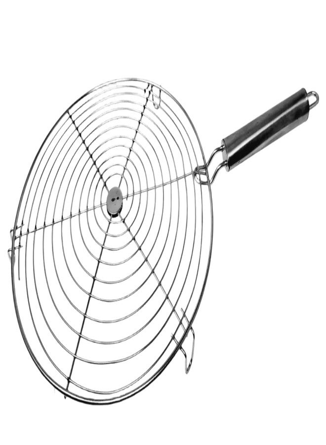Ckitze TABAKH Stainless Steel Round Papar Wire Roast and Toast Strainer, Papad Jali - Image 1