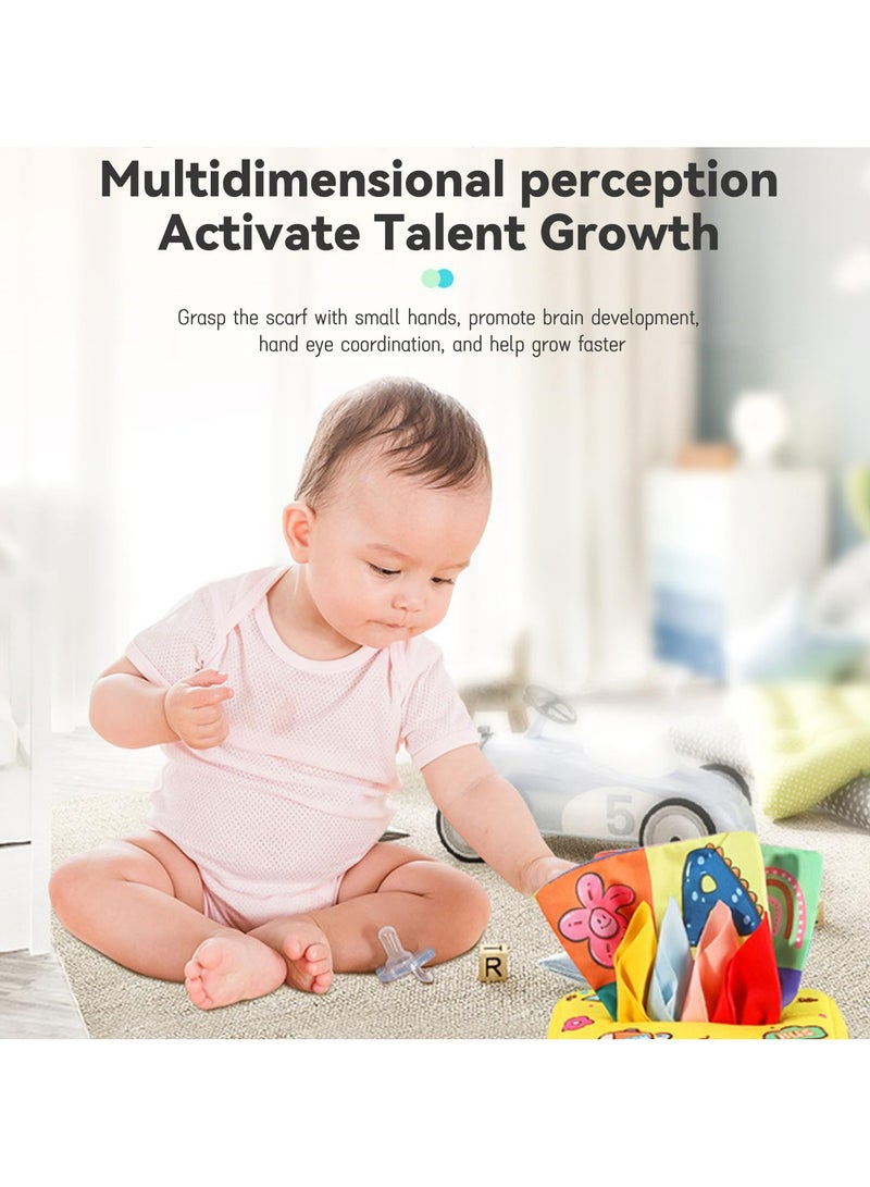 CMGTYYD Baby Tissue Box Toy, Montessori Toys for Babies 6-12 Months, Soft High Contrast Crinkle Sensory Toys, Suitable Children Magic Box Toy Or Educational & Sensory Development ﻿  - Image 4