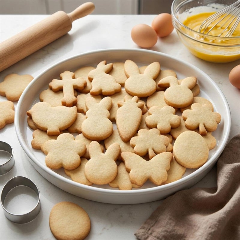 BOBIPRO Easter Cookie Cutter Set, 12 Pieces Easter Bunny Cookie Cutter Set for Baking - Carrot, Bunny Face, Leaf, Egg, Flower, Butterfly Shapes Holiday Themed Party Supplies - Image 5