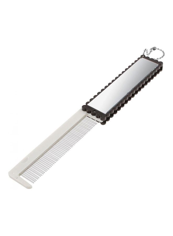 إسكدنيا Folding Comb With Mirror White/Grey