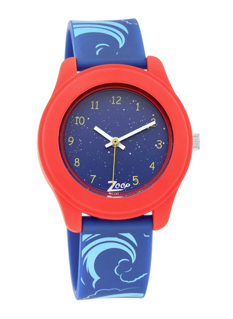 Zoop Blue Dial Silicone Strap Watch