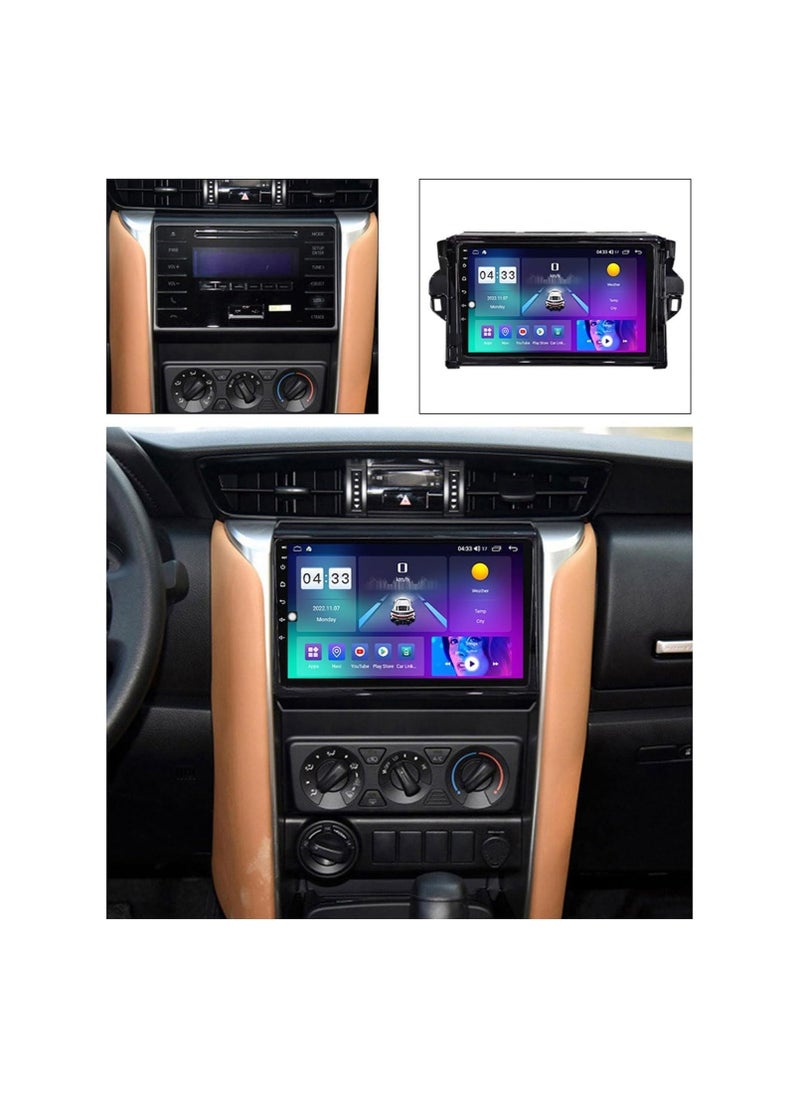 SHEZA STAR - Android Car Stereo for Toyota Fortuner 2015 2016 2017 2018 2019 2020 4GB RAM 64GB ROM 9 Inch Support Apple Carplay, MirrorLink WiFi BT, IPS Touch Screen with AHD Camera Included - Image 1