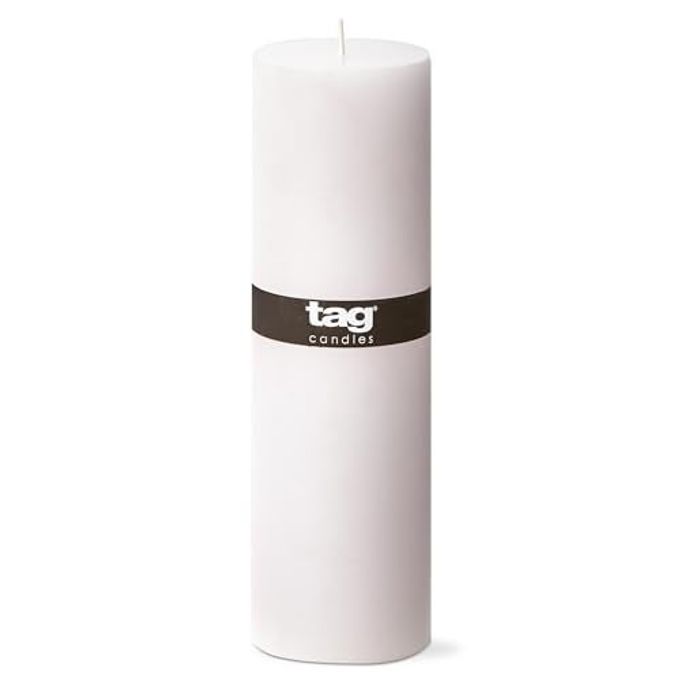 tag Chapel 3X10 White Pillar Paraffin Wax Candle Unscented Drip-Free Long Burning 145 Hours for Home Decor Wedding Parties Dining Dinner Kitchen Table Tabletop Living Room End Table Decor Decoration - Image 1