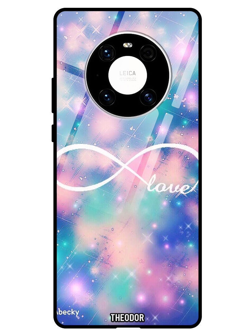 Theodor Protective Tempered Glass Case Cover HUAWEI MATE 40 PRO 5G  Love Infinity - Image 1