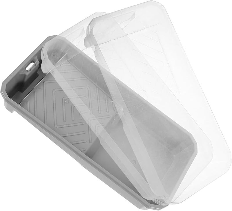 3Pcs 4 Inch Plastic Paint Tray Liners Set With Disposable Pads For Walls And Home Improvement - Image 1