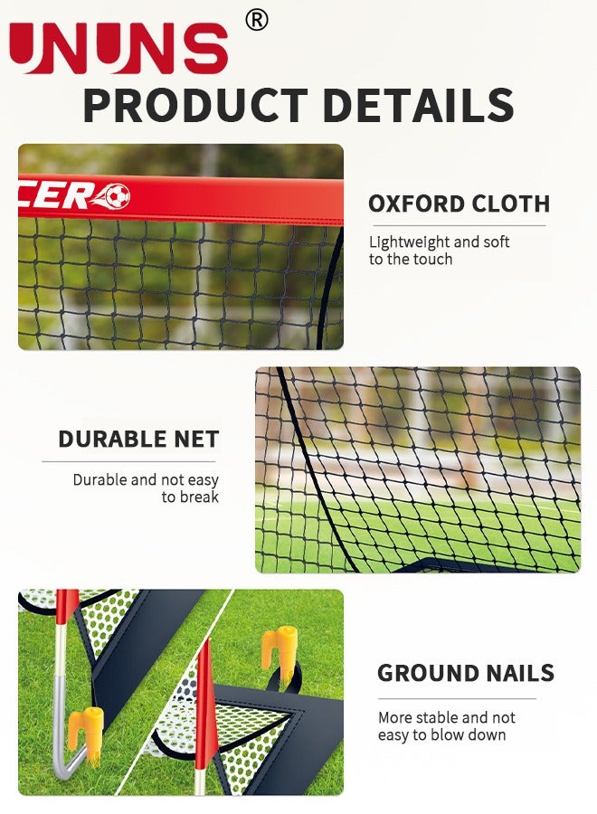 UNUNS Youth Soccer Backyard Set, Soccer Nets Training Equipment,Soccer Ball+Football Net+Soccer Training Goals,Indoor Outdoor Games Practice Portable Set For Kids Adults,Perfect Soccer Gift - Image 3