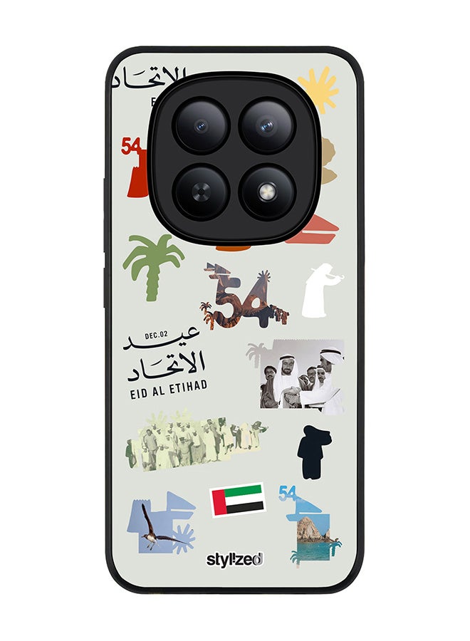 For Xiaomi Redmi Note 15 5G / Poco M8 Case,Slim fit Camera Protection, Shockproof Thin Phone cover  - Eid Al Etihad 54 National Day Light Grey