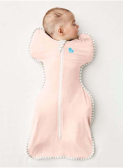 LOVE TO dream Swaddle UP LITE Light Pink – Newborn Baby Sleepwear Sack | Lightweight 0.2 TOG Cotton Swaddle Wrap | Infant Sleep Bag for Warm Weather | Soft & Breathable Babywear for Better Sleep  - Image 2