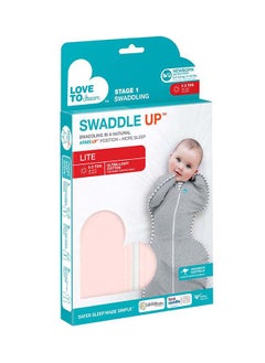 LOVE TO dream Swaddle UP LITE Light Pink – Newborn Baby Sleepwear Sack | Lightweight 0.2 TOG Cotton Swaddle Wrap | Infant Sleep Bag for Warm Weather | Soft & Breathable Babywear for Better Sleep  - Image 4
