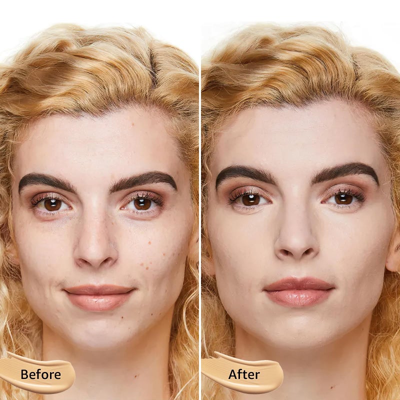 OETUIOW Mushroom Head Air Cushion CC Cream Strong Concealer, Moisturizing BB Cream Makeup Base Primer Even Skin Tone for All Skin Types, Face Makeup Cushion Foundation Long Lasting (Ivory) - Image 2
