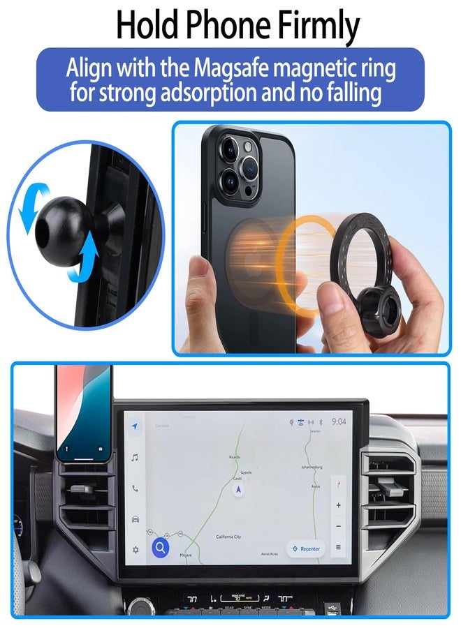 Hesanzol Car Phone Holder for Toyota Tundra 2022-2026/Sequoia 2023-2026 14-inch Touchscreen, Cell Phone Mount Compatible with MagSafe, Designed Exclusively for Toyota Tundra/Sequoia - Image 4