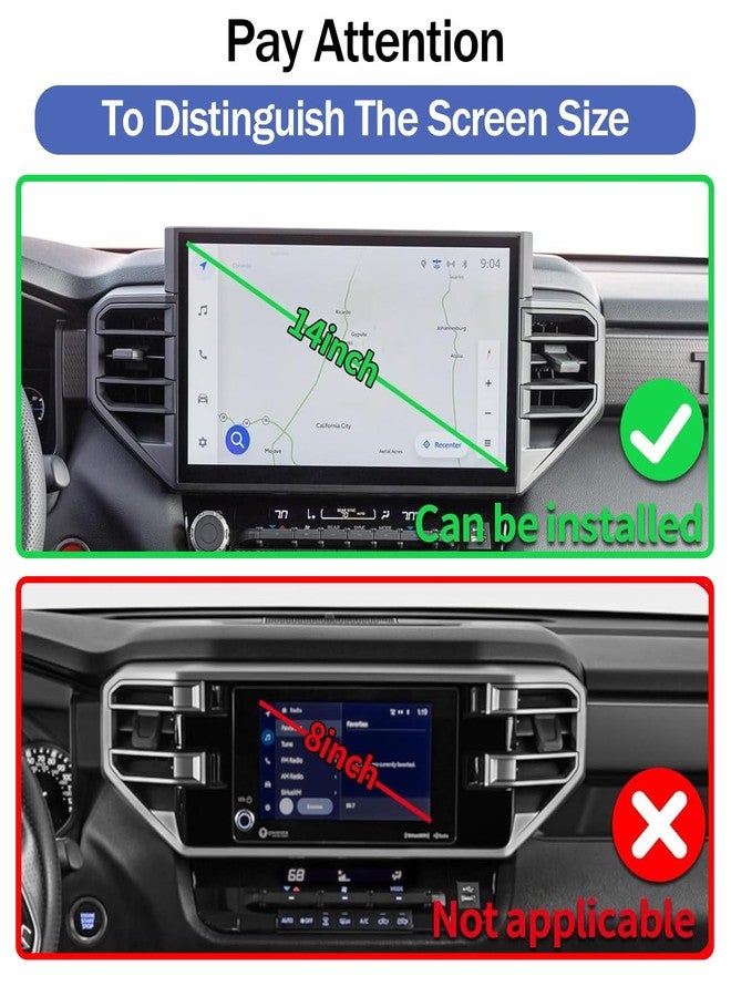 Hesanzol Car Phone Holder for Toyota Tundra 2022-2026/Sequoia 2023-2026 14-inch Touchscreen, Cell Phone Mount Compatible with MagSafe, Designed Exclusively for Toyota Tundra/Sequoia - Image 3