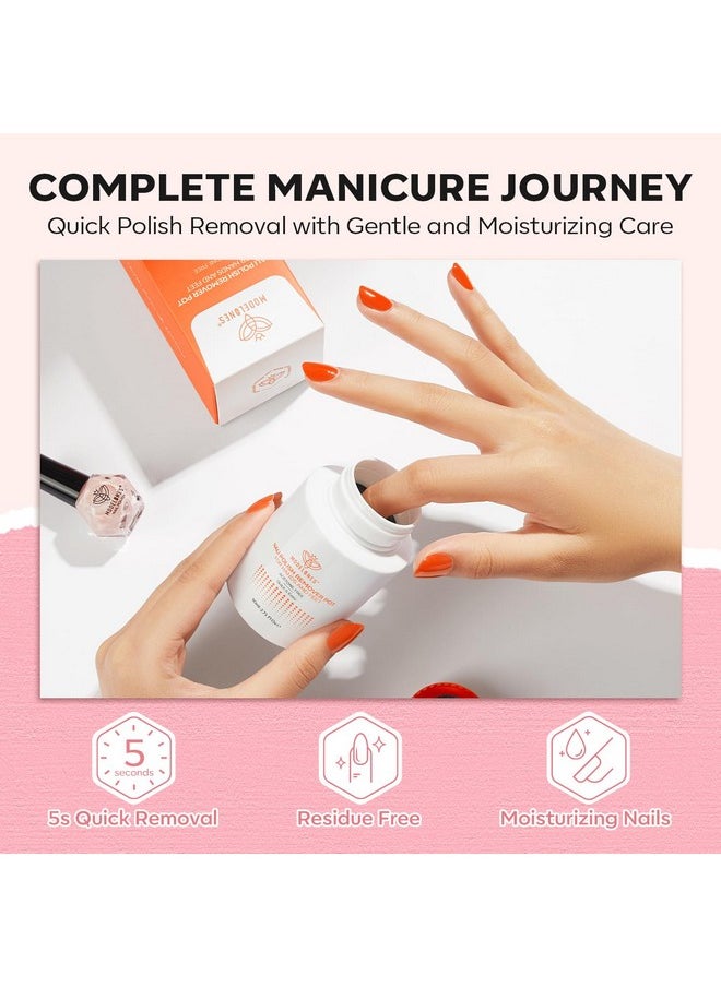 modelones - modelones Complete Nail Polish Set Brown Nude Pink Gold Glitter Shimmer Quick Dry Nail Lacquer Kit with Nail Remover Sticker Base&Top Coat, Light Pink 6 Colors DIY Home Manicure Gift for Women Girls - Image 1