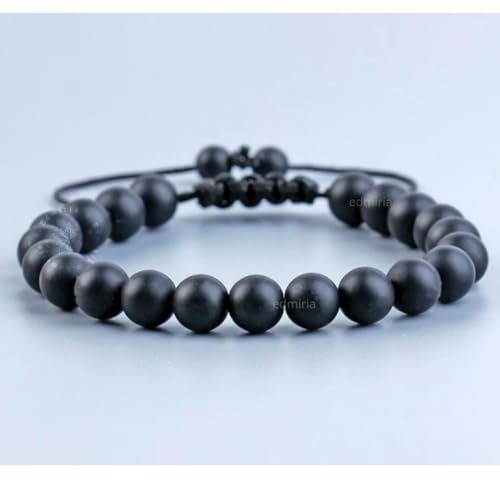 EDMIRIA Shaligram Shila Bracelet/Original Rare Nepal Gandaki River Saligram Stone Bracelet 8Mm Size For Health Benefit, Wealth Attraction & Spiritual Purpose For Unisex Adult (Pattern 2) - Image 5