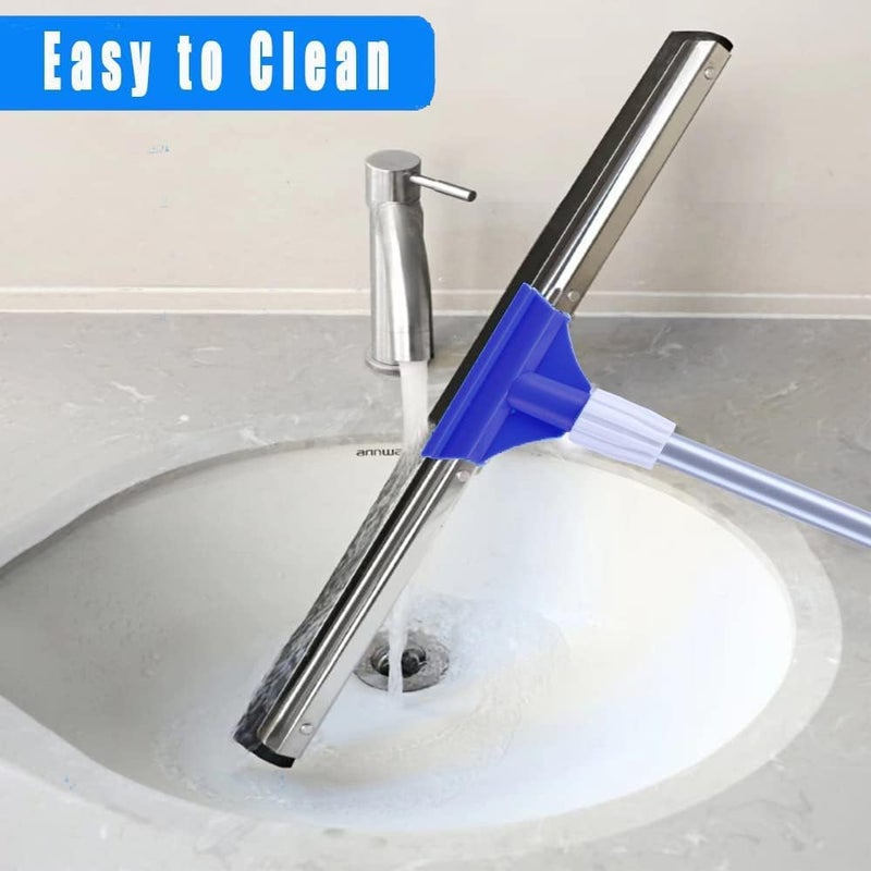 Purfex 2 Pack Floor Squeegee with 120cm & 60cm Handles with 30cm Blade for Each– Heavy Duty Water Wiper for Wet Rooms, Bathrooms, Tile, Garage, Shower, Windows, and Hardwood Floors - Image 4