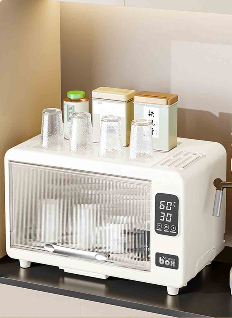 Sharpdo خزانة تخزين الأطباق متعددة الوظائف للمطبخ المنزلي، خزانة أدوات المائدة ضد الغبار 49*28*31.5 سم - Image 2