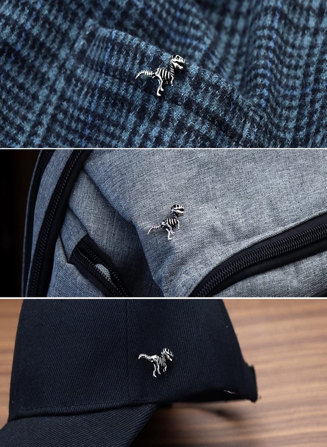 هاوسن دبابيس مينا مبتكرة من هاوسون لتزيين الملابس وحقائب الظهر، هدية رائعة، دبوس زينة مرح للسترة للمراهقين من الجنسين، بروش معدني على شكل ديناصور ثلاثي الأبعاد. - Image 4