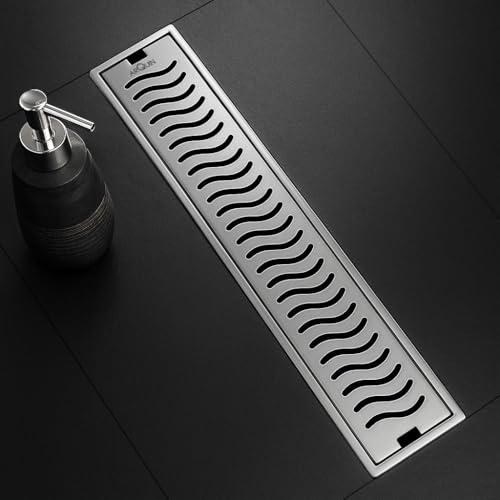 ARQUIN ARQUIN Bathroom Shower Drai Channel18x4 Inch Floor Drainer 304 Grade Stainless Steel Bathroom Floor Drainer Shower Water Drain Channel for Bathroom with Cockroach Trap (1mm Thickness) - Image 1