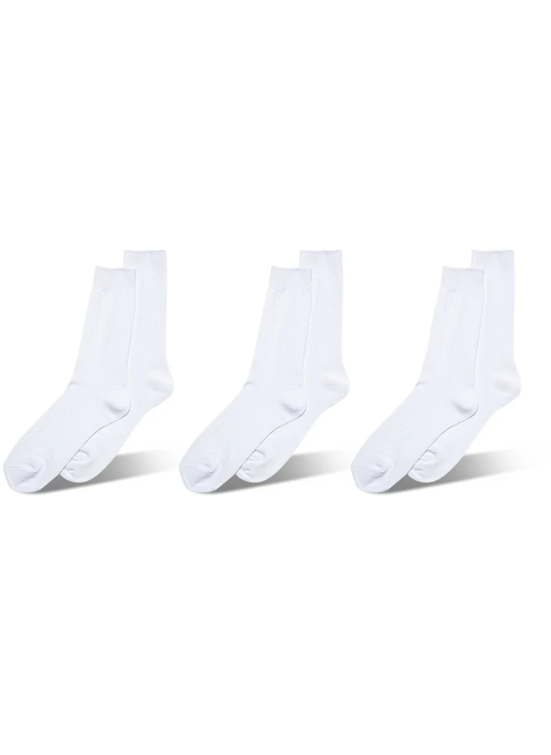 AMPM MEN'S FORMAL SOCKS (PACK OF 3) - WHITE