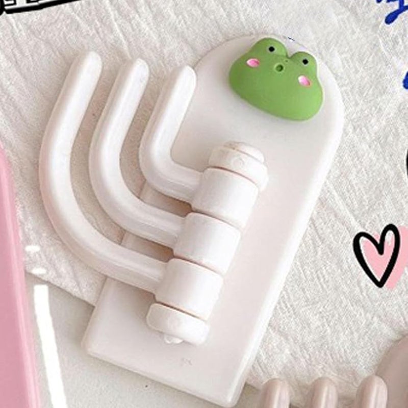 Beige Frog Wall Key Holder Cute Cartoon Key Hook For Dormitory Doorway Decorative - Image 5