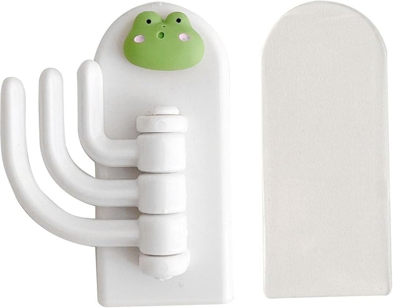 Beige Frog Wall Key Holder Cute Cartoon Key Hook For Dormitory Doorway Decorative - Image 2