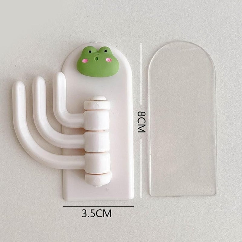 Beige Frog Wall Key Holder Cute Cartoon Key Hook For Dormitory Doorway Decorative - Image 3