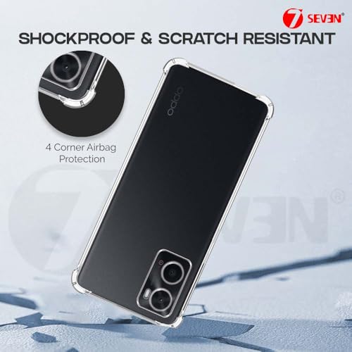 7-Seven 7SEVEN® Back Cover for Oppo A76 4G Transparent Mobile Back Case Shock Proof Design Camera Edges Protection Crystal Clear Phone Case Silicon Soft TPU and Flexible Bumper Phone Cover - Image 4