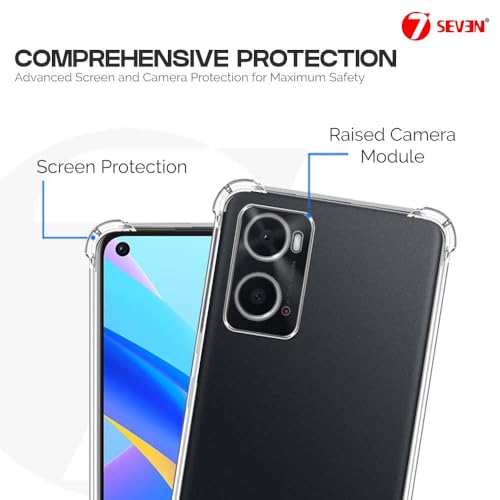 7-Seven 7SEVEN® Back Cover for Oppo A76 4G Transparent Mobile Back Case Shock Proof Design Camera Edges Protection Crystal Clear Phone Case Silicon Soft TPU and Flexible Bumper Phone Cover - Image 3