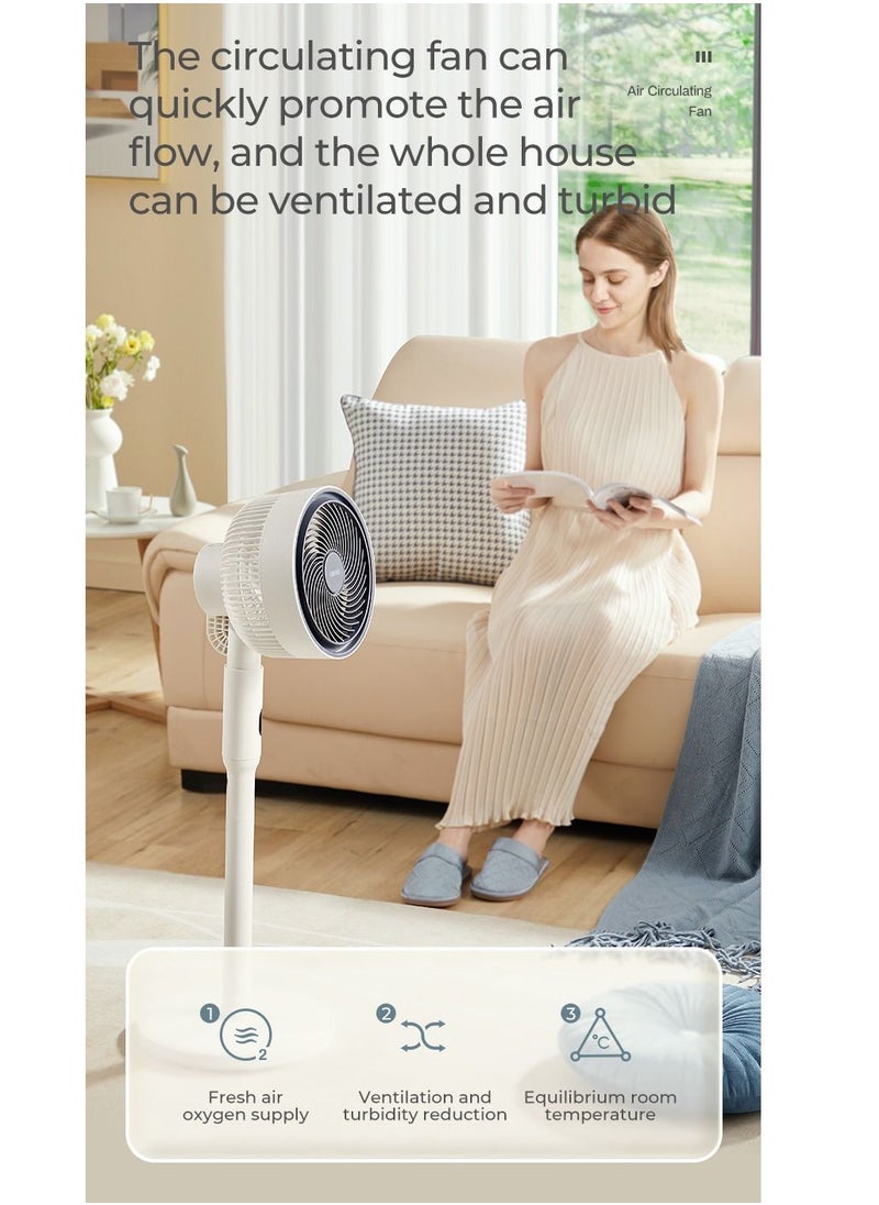 OIDIRE - Pedestal Stand Fan with Remote Control 12-Hour Timer, 3-Speed, Sleeping Mode, and Adjustable Height, Electric Cooling Fans for Home Office Bedroom Use - Image 1