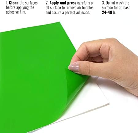 HAPPYMATES Green Satin Metallic Finish Vinyl Wrap Film Roll Fluorescent Vinyl Wrap 2 Foot x 5 Foot Decal Sheet DIY Easy to Use Air-Release Adhesive Car Bike (Green wrap) - Image 4