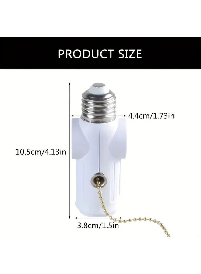 1pc E27 Light Socket To Plug Adapter US 3 Prong Outlet Compact Easy Install Durable - Image 4